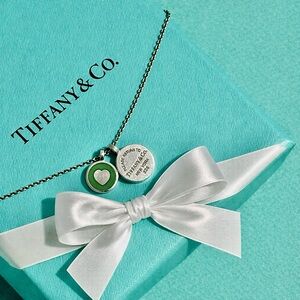 Authentic Tiffany & Co Mini Round Tag Necklace